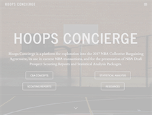 Tablet Screenshot of hoopsconcierge.com